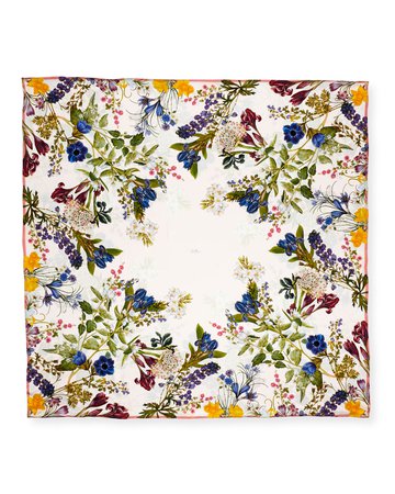 St. Piece Isabella Double-Sided Silk Floral Scarf