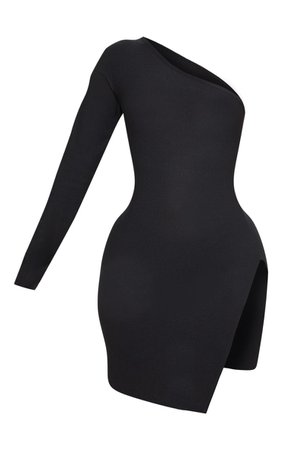Shape Black One Shoulder Bodycon Dress | PrettyLittleThing
