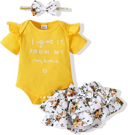 Amazon.com: Infant Baby Girl Clothes Romper Shorts Set Floral Baby Girls' Clothing Ruffle Baby Girl Stuff Cute Baby Girl Gifts Maroon 6 to 12 Months Baby Girl Clothes: Clothing, Shoes & Jewelry