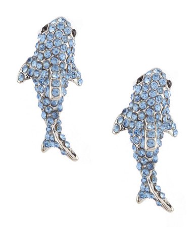 kate spade new york Pave Shark Stud Earrings | Dillards