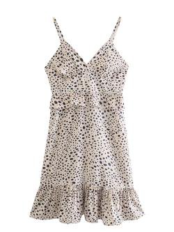 'Cassey' Leopard Print Ruffle Mini Dress - Goodnight Macaroon