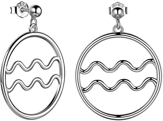 silver aquarius earrings - Google Search