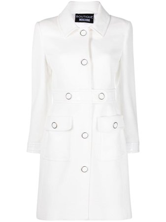 Boutique Moschino contrast-trim coat - FARFETCH