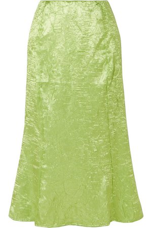 The Line By K | Grace crinkled-satin midi skirt | NET-A-PORTER.COM