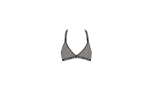30 MONTAIGNE TRIANGLE BRA Ultra-Fine Weave with Houndstooth Motif