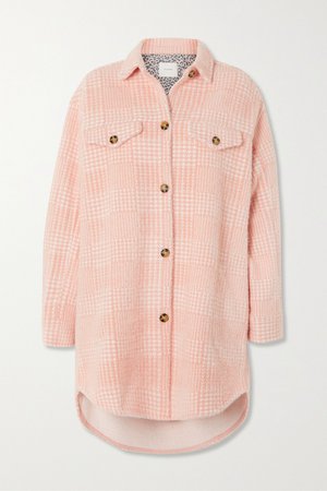 Pastel pink Edmond oversized checked brushed-flannel jacket | MUNTHE | NET-A-PORTER
