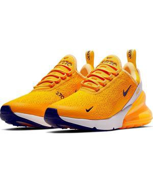 orange and yellow nike shoes
