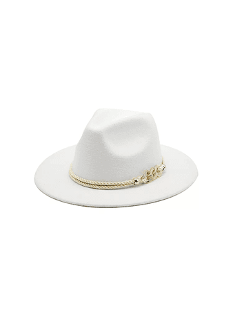 white Fedora Hat