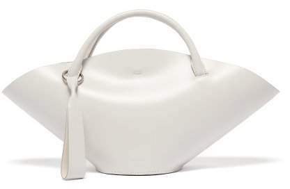 Sombrero Medium Leather Tote Bag - Womens - White