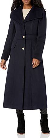 Amazon.com: Karl Lagerfeld Paris Women's Military Long Wool Coat : Clothing, Shoes & Jewelry