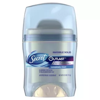 Secret Outlast Invisible Solid Completely Clean Antiperspirant And Deodorant - .5oz : Target