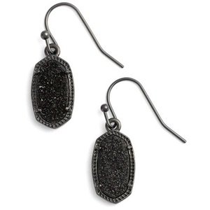 black pave earrings