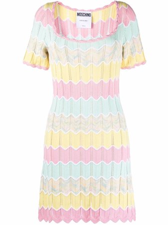 Moschino zigzag-knit Midi Dress - Farfetch