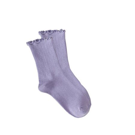 Purple ruffle sock