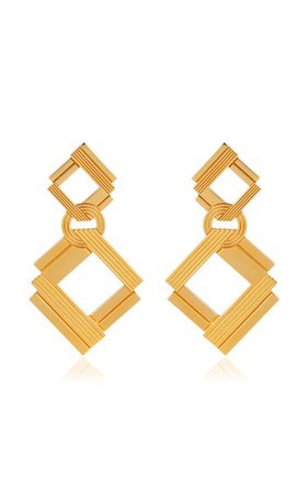 Anita Gold-Plated Geometric Drop Earrings By Leda Madera | Moda Operandi