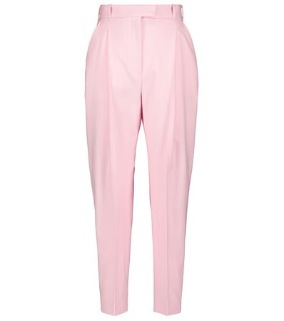 Alexander McQueen - High-rise tapered wool pants | Mytheresa