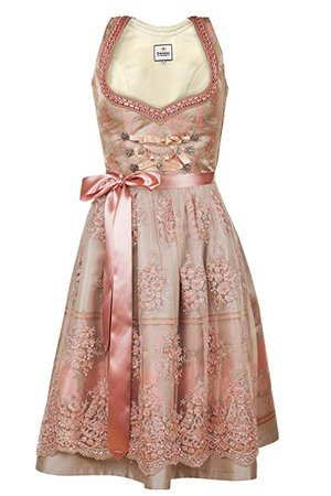 Edelnice Trachtenmode Women's Dirndl Dirndl Dress Pink Pink: Amazon.co.uk: Clothing