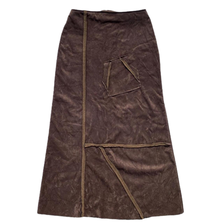 Grunge Brown Maxi Skirt