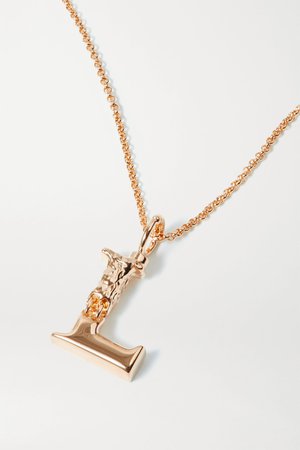 Gold Alphabet gold-tone necklace | Chloé | NET-A-PORTER