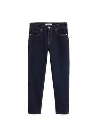 MANGO Cropped slim-fit jeans