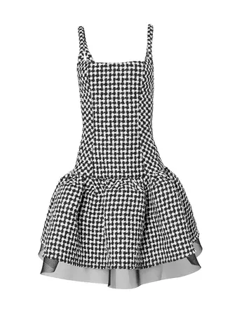 Shop Carolina Herrera Tweed Drop-Waist Minidress | Saks Fifth Avenue