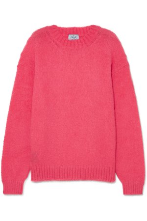 Prada | Oversized mohair-blend sweater | NET-A-PORTER.COM