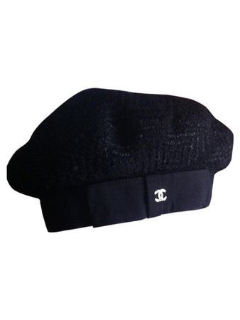 Black Chanel beret