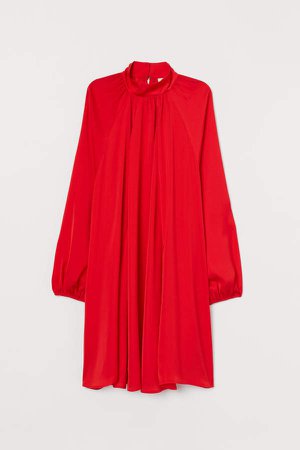 Wide-cut Dress - Red