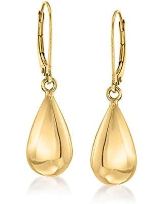 Amazon.com: 14k Yellow Gold Drop Earrings with Round Gold Ball (Lever back Ball Earrings, Balls Available in 5-8 mm) (5 mm): Clothing, Shoes & Jewelry