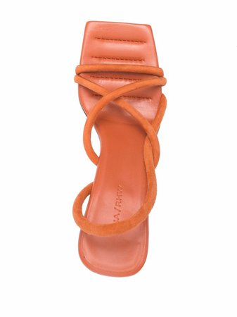 GIA BORGHINI square-toe sculpted-heel Pumps - Farfetch