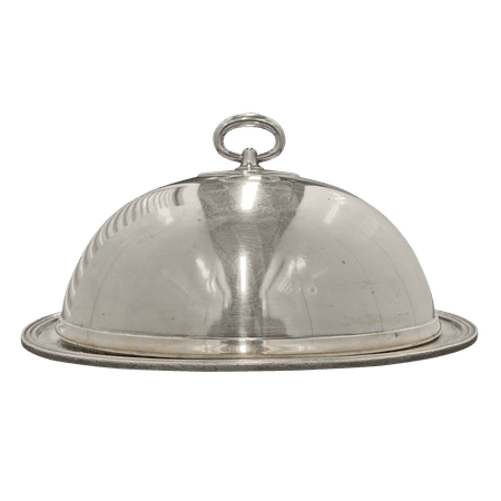 Chairish Mid 20th Century Hotel Silver Food Dome With Tray - a Pair