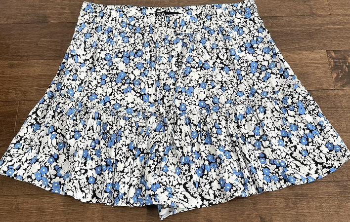 blue flower skirt