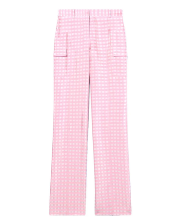 jacquemus checkered set pink pants