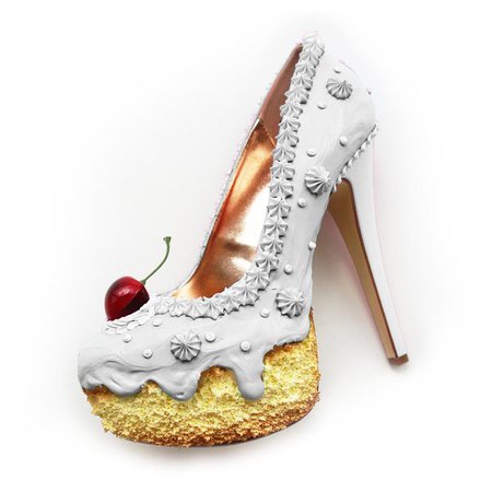 Wedding White Cake Heels - Shoe Bakery