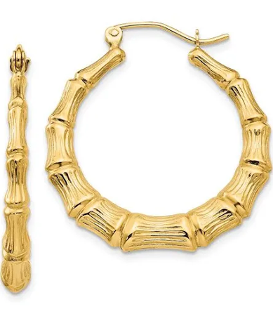 Gold Bamboo Earrings
