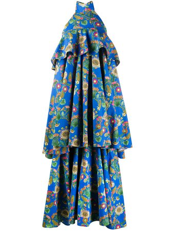 La Doublej Tiered Floral Maxi Dress Ss20 | Farfetch.com