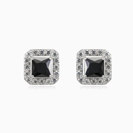 vintage square black and purple earrings - Google Search