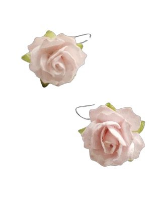 Flower earrings, floral earrings, rose earrings, blush flower earrings, bridal floral earrings, wedding flower earrings, floral earrings