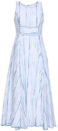 Striped Linen Midi Dress