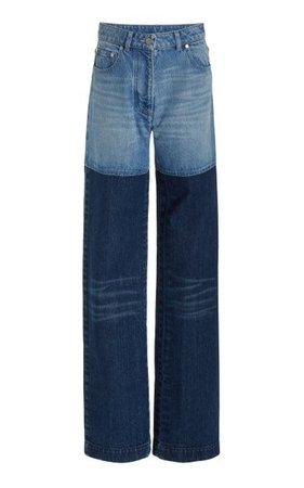 Two-Tone Straight-Leg Jeans By Peter Do | Moda Operandi
