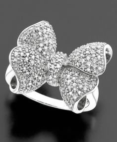 silver bow ring big - Google Search