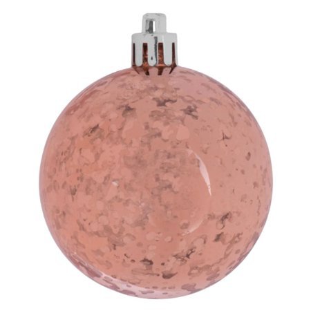 4PK - 6" Rose Gold Shiny Mercury Shatterproof Ball Christmas Ornaments - Walmart.com