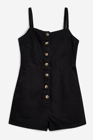 Horn Button Short Dungarees - Playsuits & Jumpsuits - Clothing - Topshop