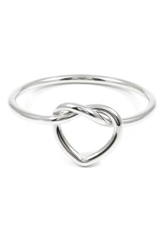 Minimalist Heart Knot Ring Silver - Happiness Boutique