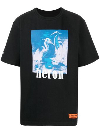 Shop black Heron Preston Heron graphic print T-shirt with Express Delivery - Farfetch