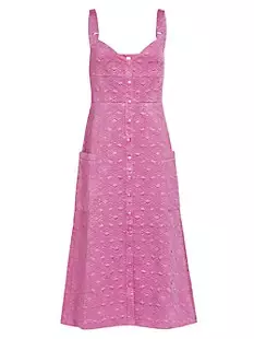 Shop Lela Rose Tablescape Sleeveless Midi Dress | Saks Fifth Avenue