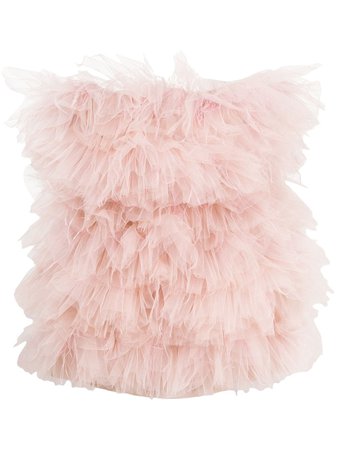 Loulou Ruffled Tulle Mini Dress G2010007POWDERPINK Pink | Farfetch