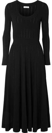 CASASOLA - Stretch-knit Midi Dress - Black