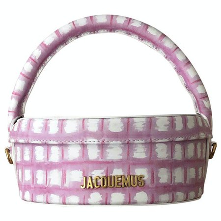 La boite à gâteaux leather handbag Jacquemus Pink in Leather - 11226860