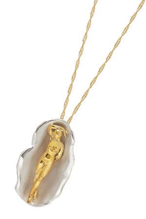 Paola Vilas | Venus silver and gold-plated necklace | NET-A-PORTER.COM
